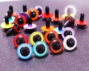 4.5mm-18mm smooth stem tound toy eyes handpaint color for diy plush amigurumi doll findings-mixed color