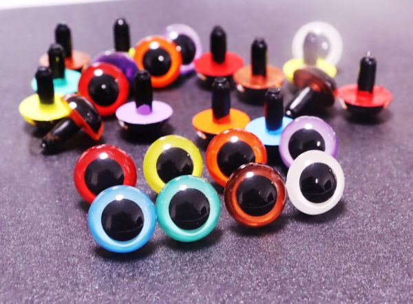 4.5mm-18mm smooth stem tound toy eyes handpaint color for diy plush amigurumi doll findings-mixed color
