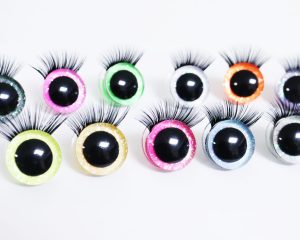9mm-35mm 3D Centre eyes with colorful disc with black eyelash tray -C11