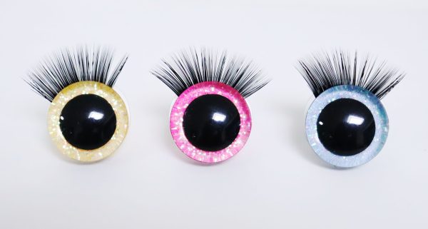 9mm-35mm 3D Centre eyes with colorful disc with black  eyelash tray -C11 - Image 3