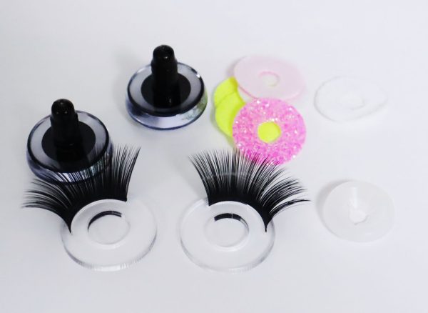 9mm-35mm 3D Centre eyes with colorful disc with black  eyelash tray -C11 - Image 6