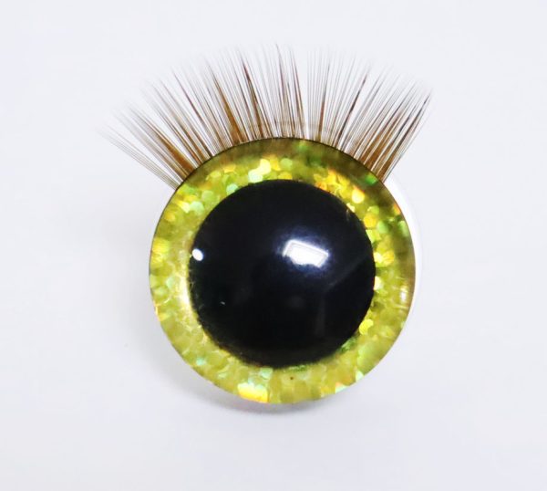 9mm-35mm mixed color 3D Centre eyes with colorful disc with brown eyelash tray -B11 - Image 3
