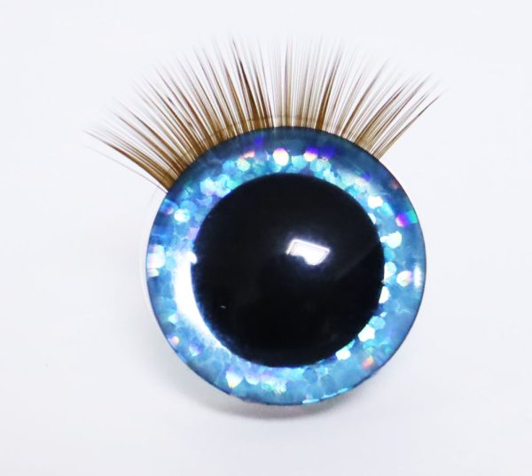9mm-35mm mixed color 3D Centre eyes with colorful disc with brown eyelash tray -B11 - Image 6