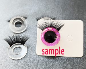 Fit for 9mm-35mm safety toy eyes clear black eyelash tray black color for decoration doll findings