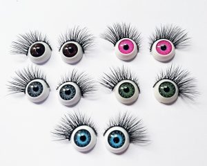 12mm flat back BJD toy eyes with eyelashtray for diy plush doll findings-02