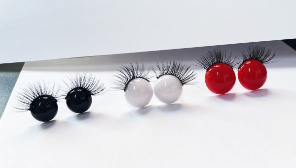 12mm-24mm black color new style toy doll eyes with eyelash black full solid toy eyes with washer for craft plush doll - Image 2