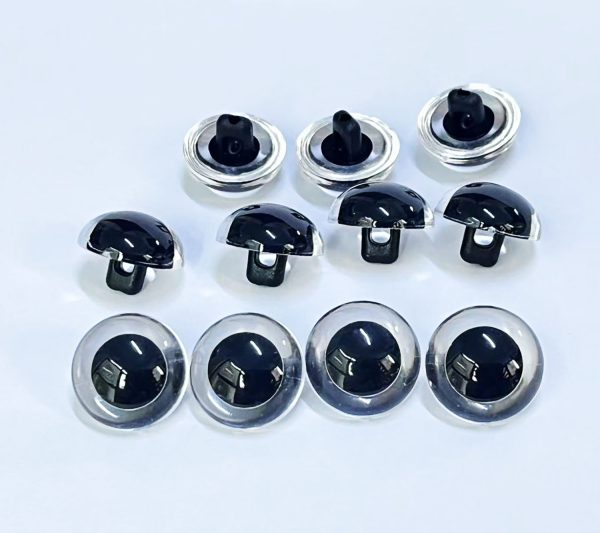 9mm-21mm clear handscrew button toy eyes for diy craft doll eyes