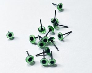 3MM/4MM/5MM/6MM/7MM/8MM/9MM/10MM/11MM/12MM Green color glass pin eyes for diy craft doll findings