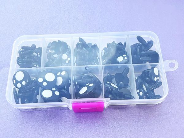 100pcs/box  8mm 10mm 12mm 14mm 16mm toy eyes with soft washer - Image 4