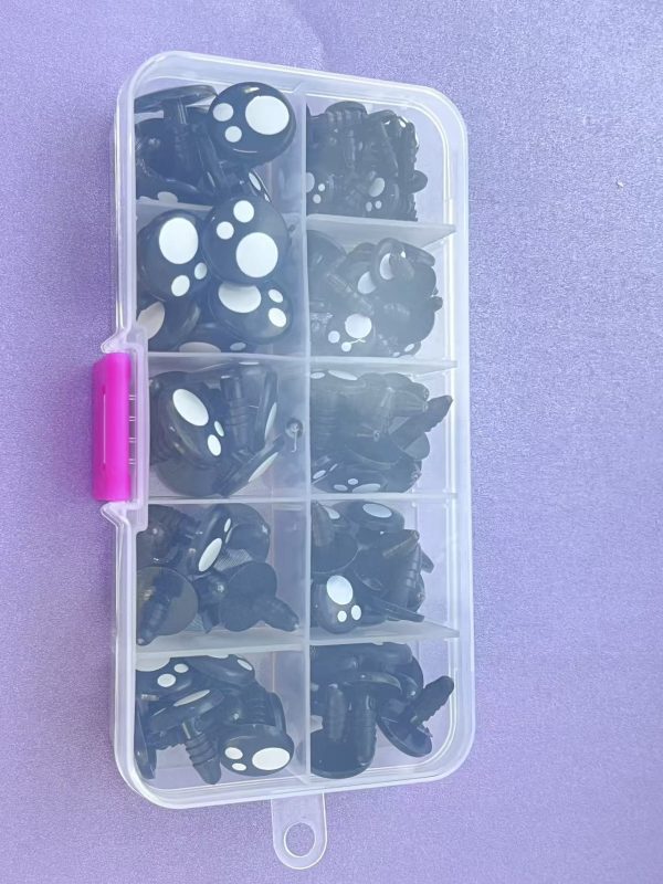 100pcs/box  8mm 10mm 12mm 14mm 16mm toy eyes with soft washer - Image 5