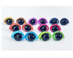 handpaint color masckaszem eyes new style 16x21mm toy doll clear eyes with handpress washer