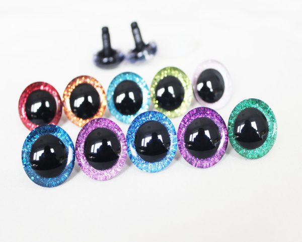 MIXED COLOR 9mm-35mm 3D Centre toy eyes with hard washer for diy craft plush doll findings-N19 - Image 4