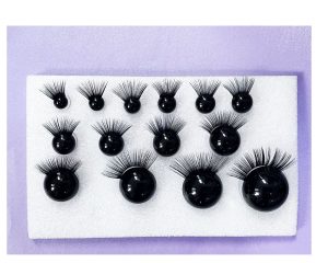 9mm-50mm full black safety eyes round eyes with eyelash tray with handpress washer for diy plush doll findings Handmade crochet doll