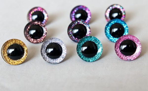 MIXED COLOR 9mm-35mm 3D Centre toy eyes with hard washer for diy craft plush doll findings-N10 - Image 4