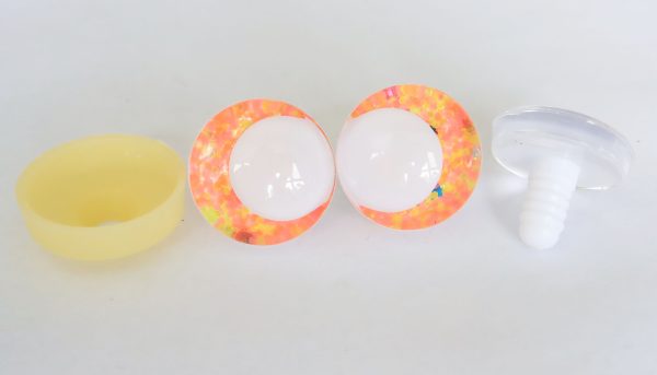 mixed color 3D white pupil offcentre eyes  clear toy eyes with sinker washer 12mm-40mm option  for craft doll -s9 - Image 3
