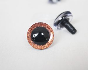 orange color 9mm-35mm 3D Centre glitter toy eyes with hard washer for diy craft plush doll findings-10colors