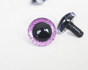 hot pink color 9mm-35mm 3D Centre glitter toy eyes with hard washer for diy craft plush doll findings-10colors