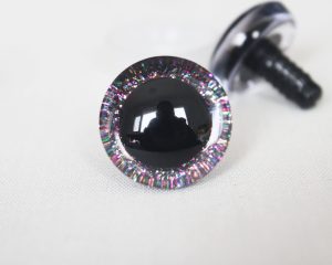 dark glitter color 9mm-35mm 3D Centre glitter toy eyes with hard washer for diy craft plush doll findings-N10