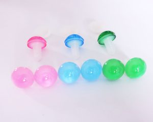 16mm green pink blue color toy eyes with hard washer for diy amigurumi crochet doll findings