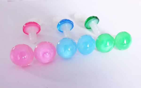 16mm green pink blue color toy eyes with hard washer for diy amigurumi crochet doll findings - Image 2