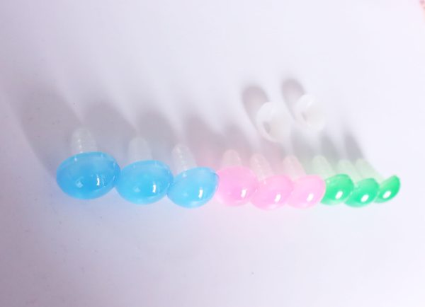 16mm green pink blue color toy eyes with hard washer for diy amigurumi crochet doll findings - Image 3