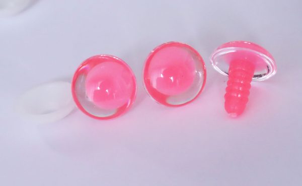 18mm pink green purple emerald clear round thinner offcentre eyes with washer for diy amigurumi craft doll eyes findings - Image 5