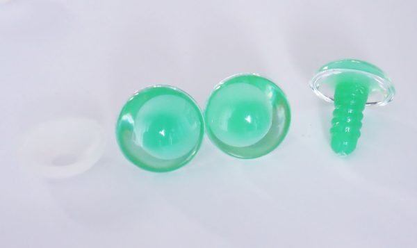 18mm pink green purple emerald clear round thinner offcentre eyes with washer for diy amigurumi craft doll eyes findings - Image 6