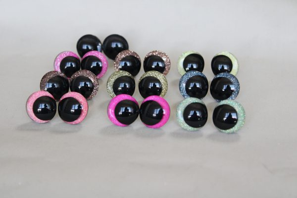 mixed color 3D offcentre eyes black pupil  toy eyes with sinker washer 12mm-40mm option  for craft doll -Y10 - Image 2