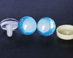 blue disc 3D luminous pupil offcentre eyes  clear toy eyes with sinker washer for craft doll -20mm-25mm-30mm