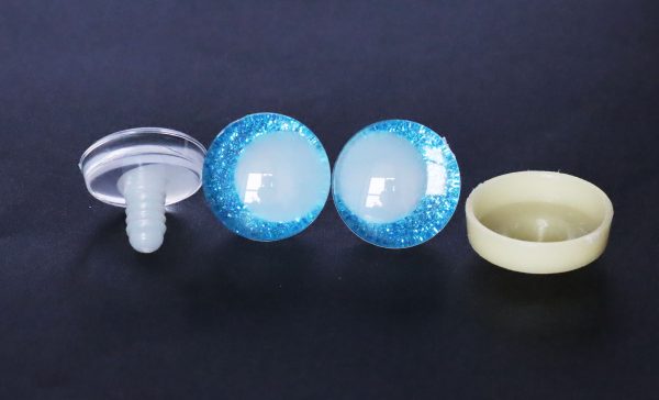 mixed color 3D luminous pupil offcentre eyes  clear toy eyes with sinker washer  with disc for craft doll -20mm-25mm-30mm - Image 3