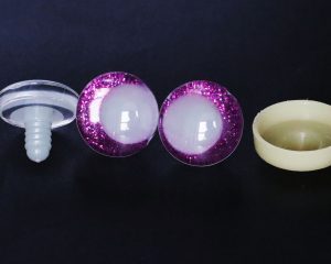 purple color  disc 3D luminous pupil offcentre eyes  clear toy eyes with sinker washer for craft doll -20mm-25mm-30mm