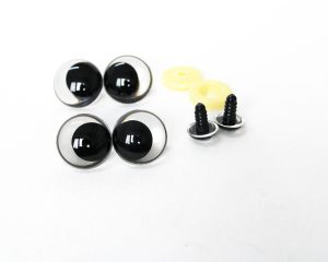 12mm/14mm/16mm/18mm/20mm/23mm/28mm/30mm clear round thinner offcentre eyes with washer for diy craft doll eyes findings