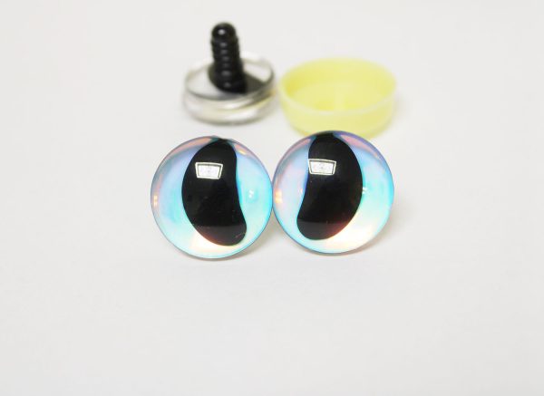 mixed color 3D eyes moon black pupil clear toy eyes with sinker washer 16mm-30mm option  for craft doll -HC10 - Image 5