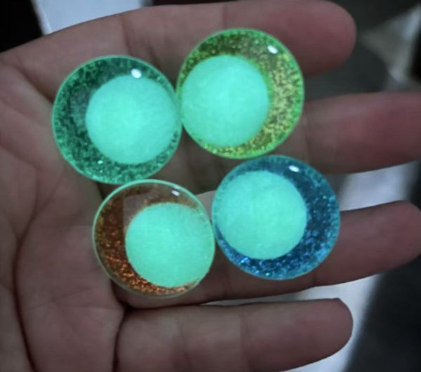 mixed color 3D luminous pupil offcentre eyes  clear toy eyes with sinker washer  with disc for craft doll -20mm-25mm-30mm - Image 5