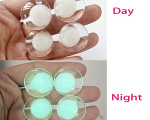 clear color 3D luminous pupil offcentre eyes clear toy eyes with sinker washer with disc for craft doll -20mm-25mm-30mm