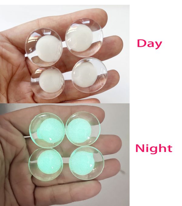 clear color 3D luminous pupil offcentre eyes  clear toy eyes with sinker washer  with disc for craft doll -20mm-25mm-30mm