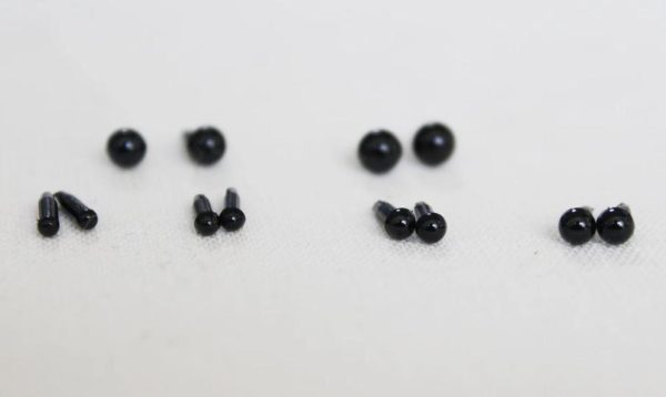1.8mm 2mm 2.5mm 3mm 3.5mm 4mm smooth stem black toy eye no washer for diy findings - Image 2