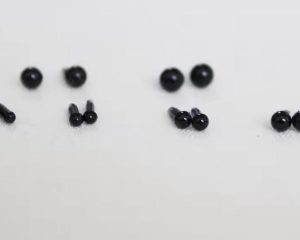 1.8mm 2mm 2.5mm 3mm 3.5mm 4mm smooth stem black toy eye no washer for diy findings