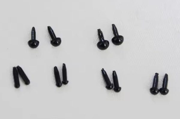 1.8mm 2mm 2.5mm 3mm 3.5mm 4mm smooth stem black toy eye no washer for diy findings - Image 3