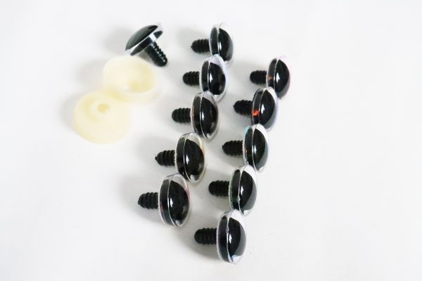 B11-purple  color disc 3D cat eyes black pupil  toy eyes with sinker washer 10mm-30mm option  for craft doll - Image 2