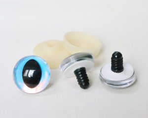 Hc10-blue disc  3D cat eyes black pupil  toy eyes with sinker washer 10mm-30mm option  for craft doll
