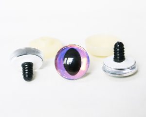 Hc10-purple disc  3D cat eyes black pupil  toy eyes with sinker washer 10mm-30mm option  for craft doll