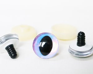 Hc10-light purple   disc  3D cat eyes black pupil  toy eyes with sinker washer 10mm-30mm option  for craft doll