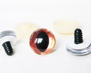Hc10-orange disc  3D cat eyes black pupil  toy eyes with sinker washer 10mm-30mm option  for craft doll