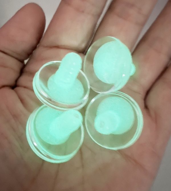 clear color 3D luminous pupil offcentre eyes  clear toy eyes with sinker washer  with disc for craft doll -20mm-25mm-30mm - Image 2
