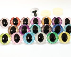 N19-Mixed color disc 3D cat eyes black pupil  toy eyes with sinker washer 10mm-30mm option  for craft doll