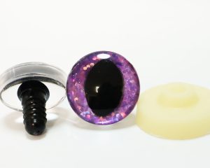 B11-purple  color disc 3D cat eyes black pupil  toy eyes with sinker washer 10mm-30mm option  for craft doll