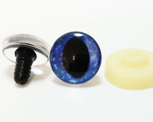 B11-dark blue color disc 3D cat eyes black pupil  toy eyes with sinker washer 10mm-30mm option  for craft doll