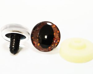 B11-brown color disc 3D cat eyes black pupil  toy eyes with sinker washer 10mm-30mm option  for craft doll