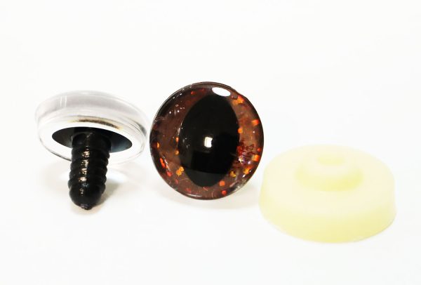 B11-brown color disc 3D cat eyes black pupil  toy eyes with sinker washer 10mm-30mm option  for craft doll